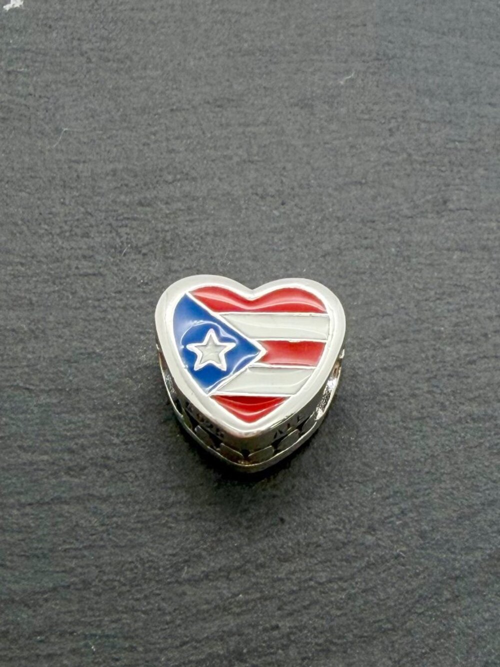 Pandora Puerto Rico Flag I Love Puerto Rico Heart Charm Sterling Silver Jewelry